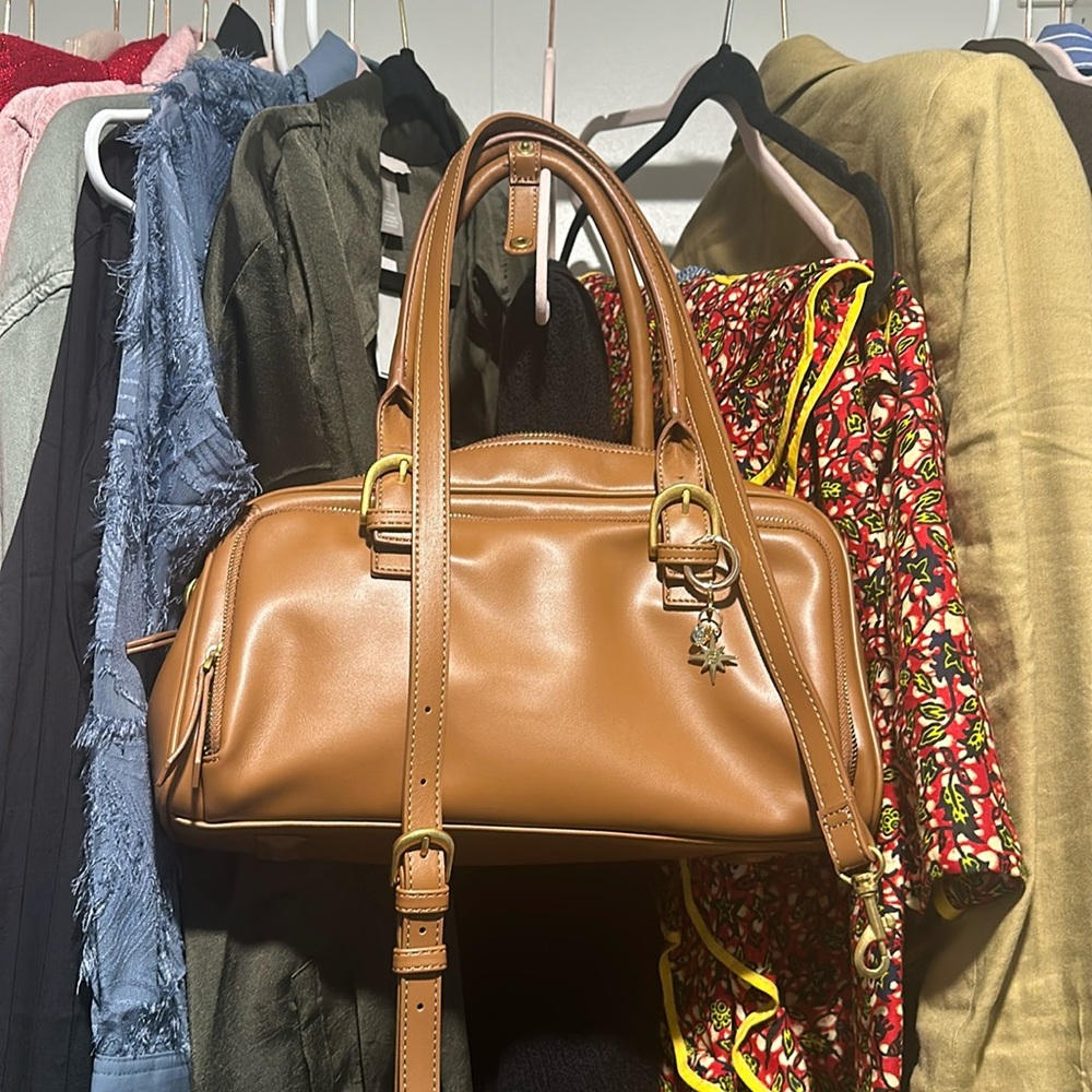 Zara Tan Leather Handbag